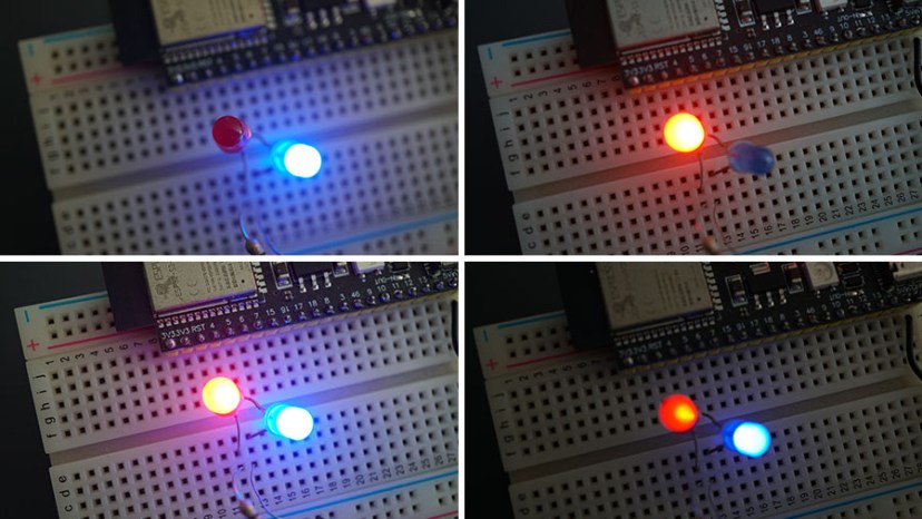 ESP-IDF ESP32 PWM Multiple LED Brightness Control