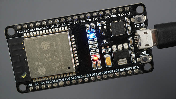 ESP32 Board Built-in Blue LED On