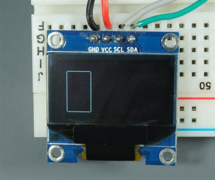 Raspberry Pi Pico Arduino OLED Display Rectangle Vertical