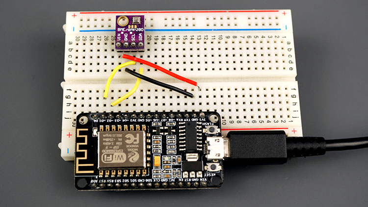 ESP8266 Server with BME280 temperature humidity pressure