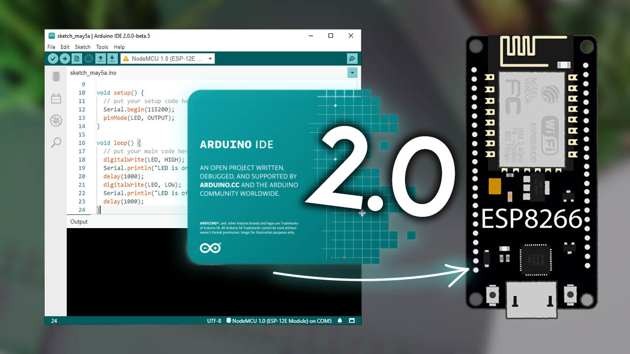 Installing Programming ESP8266 NodeMCU Board in Arduino 2.0 Windows Mac OS X Linux