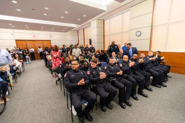 The METRO boardroom was filled with families, law enforcement and local officials for the MPD Swear In Ceremony on April 28.