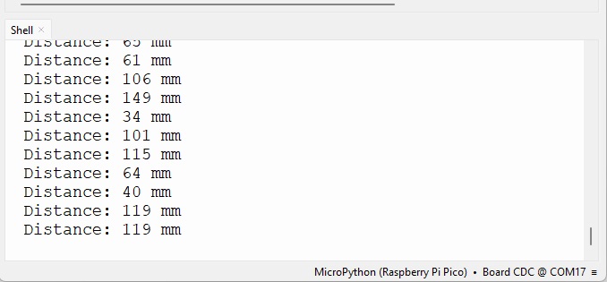 Raspberry Pi Pico with HC-SR04 MicroPython Demonstration on the Shell