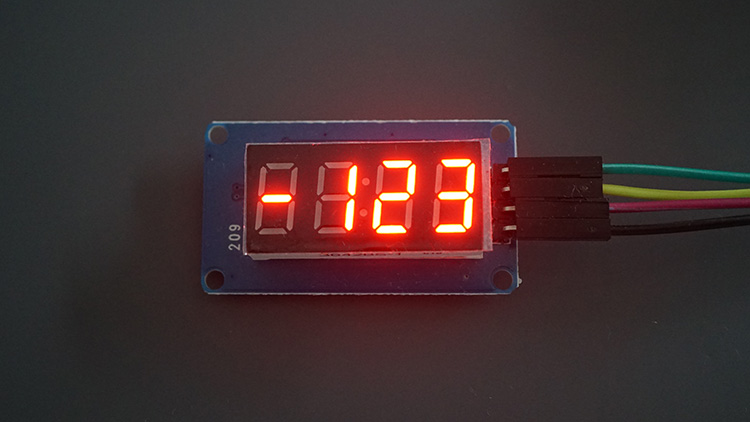 RPi Pico TM1637 Display Demo . Display Negative Numbers