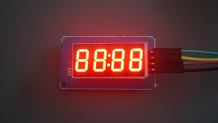 RPi Pico TM1637 Display Demo, all segments on