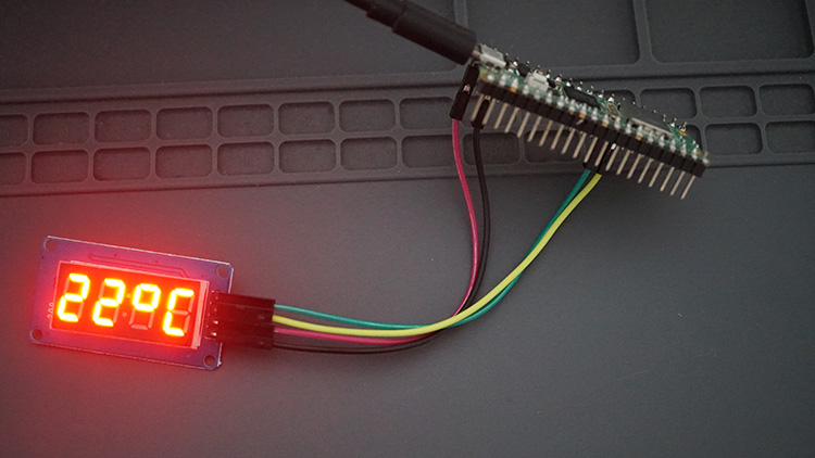 RPi Pico with TM1637 Display Temperature Celsius