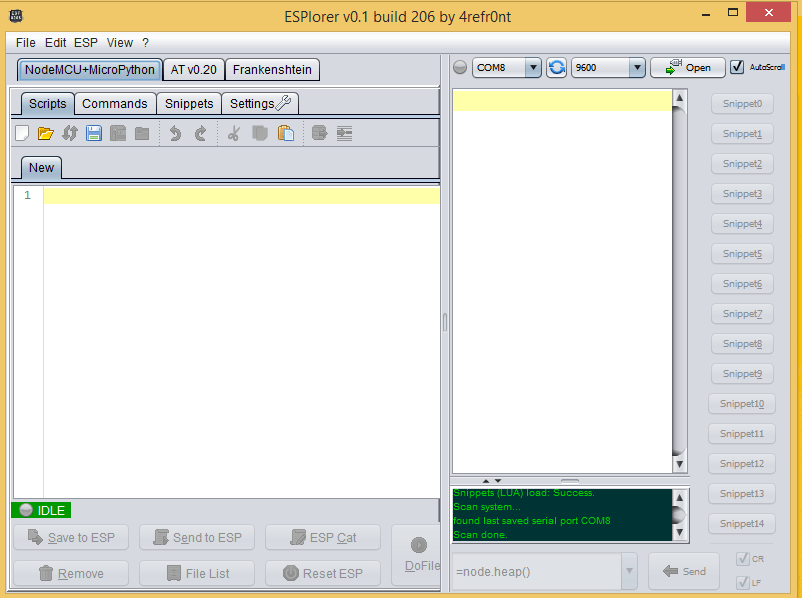 ESPlorer ESP8266 NodeMCU Getting Started