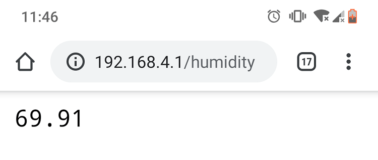 ESP8266 Server Access Point AP Test request humidity