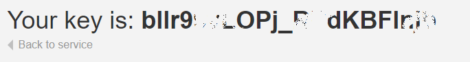 IFTTT API key