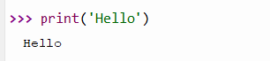 print command on the MicroPython Shell and the response