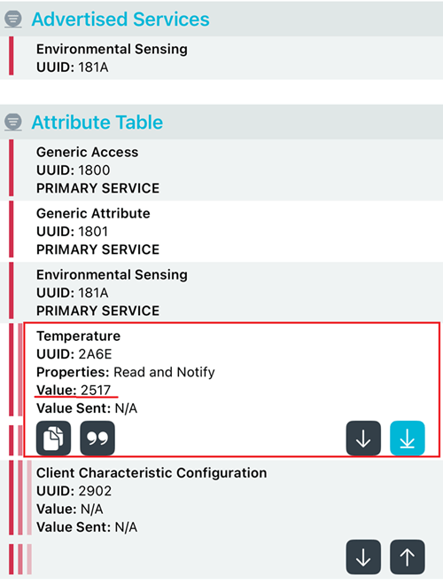 RPi Pico as a BLE device - read temperature from nRF connect app