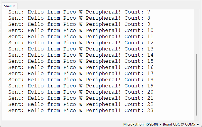 RPi Pico Sending Bluetooth Message to Raspberry Pi