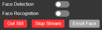 CameraWebServer example ESP32-CAM control buttons
