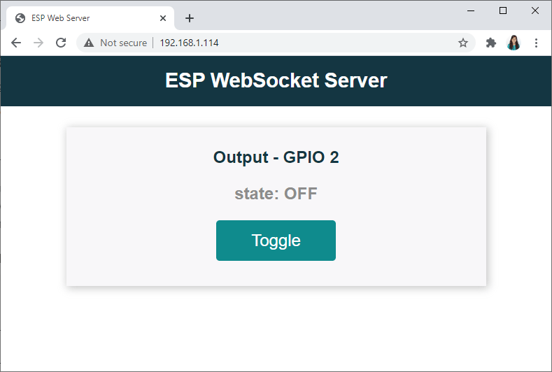 ESP8266 NodeMCU Websocket Server Control Outputs